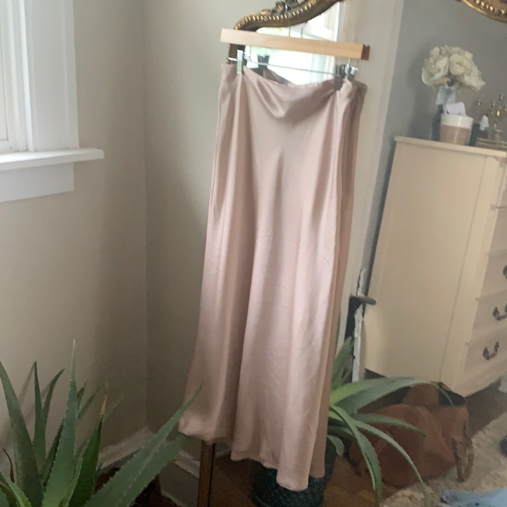 ASOS basics satin slip maxi skirt
